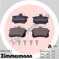 ZIMMERMANN 211441651 Bremsbelagsatz, Scheibenbremse