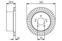 BOSCH 0986479V26 Bremsscheibe