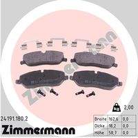 ZIMMERMANN 241911802 Bremsbelagsatz, Scheibenbremse