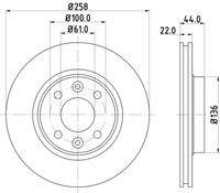 HELLA 8DD355129621 Bremsscheibe