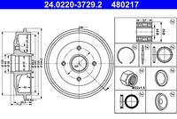 ATE 24022037292 Bremstrommel