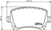 HELLA 8DB355010601 Bremsbelagsatz, Scheibenbremse