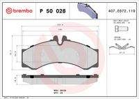 BREMBO P50028 Bremsbelagsatz, Scheibenbremse