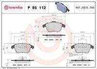 BREMBO P85112 Bremsbelagsatz, Scheibenbremse