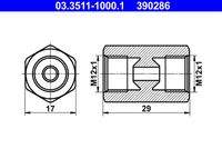 ATE 03351110001 Adapter, Bremsleitung