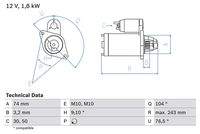 BOSCH 0986018680 Starter