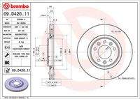 BREMBO 09D42011 Bremsscheibe