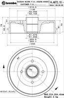 BREMBO 14A67210 Bremstrommel