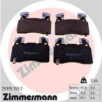 ZIMMERMANN 259151551 Bremsbelagsatz, Scheibenbremse