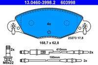 ATE 13046039982 Bremsbelagsatz, Scheibenbremse