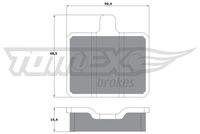 TOMEX Brakes TX1025 Bremsbelagsatz, Scheibenbremse