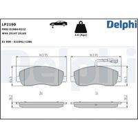 DELPHI LP2190 Bremsbelagsatz, Scheibenbremse