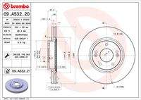 BREMBO 09A53221 Bremsscheibe