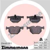 ZIMMERMANN 234481701 Bremsbelagsatz, Scheibenbremse