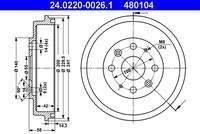 ATE 24022000261 Bremstrommel