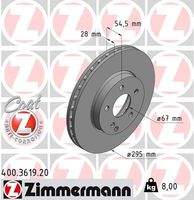 ZIMMERMANN 400361920 Bremsscheibe