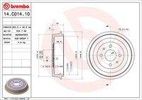 BREMBO 14C01410 Bremstrommel