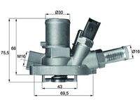 MAHLE TI14780 Thermostat, Kühlmittel