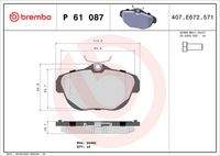 BREMBO P61087 Bremsbelagsatz, Scheibenbremse