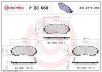 BREMBO P28068 Bremsbelagsatz, Scheibenbremse