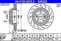 ATE 24012002222 Bremsscheibe