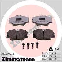 ZIMMERMANN 209419901 Bremsbelagsatz, Scheibenbremse