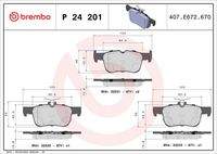 BREMBO P24201 Bremsbelagsatz, Scheibenbremse