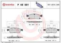 BREMBO P48001 Bremsbelagsatz, Scheibenbremse
