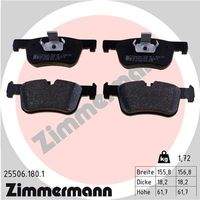 ZIMMERMANN 255061801 Bremsbelagsatz, Scheibenbremse