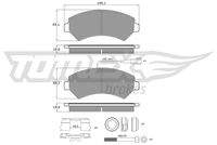 TOMEX Brakes TX1440 Bremsbelagsatz, Scheibenbremse