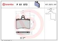 BREMBO P61073 Bremsbelagsatz, Scheibenbremse