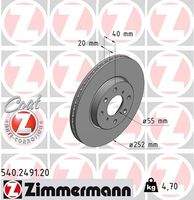 ZIMMERMANN 540249120 Bremsscheibe