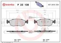 BREMBO P23138 Bremsbelagsatz, Scheibenbremse