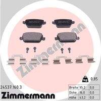 ZIMMERMANN 245371603 Bremsbelagsatz, Scheibenbremse