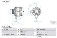 BOSCH 0986044841 Generator