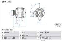 BOSCH 0986044841 Generator