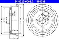 ATE 24022300082 Bremstrommel