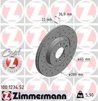 ZIMMERMANN 100123452 Bremsscheibe