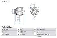 BOSCH 0986036820 Generator