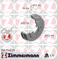 ZIMMERMANN 250174920 Bremstrommel