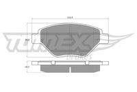 TOMEX Brakes TX1353 Bremsbelagsatz, Scheibenbremse