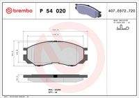 BREMBO P54020 Bremsbelagsatz, Scheibenbremse