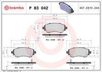BREMBO P83042 Bremsbelagsatz, Scheibenbremse