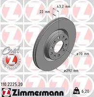 ZIMMERMANN 110222520 Bremsscheibe