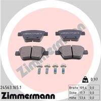 ZIMMERMANN 245631651 Bremsbelagsatz, Scheibenbremse