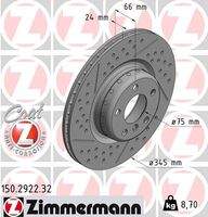 ZIMMERMANN 150292232 Bremsscheibe