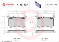 BREMBO P50121 Bremsbelagsatz, Scheibenbremse