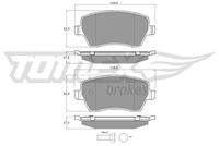 TOMEX Brakes TX1416 Bremsbelagsatz, Scheibenbremse