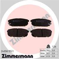 ZIMMERMANN 240581551 Bremsbelagsatz, Scheibenbremse