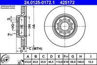 ATE 24012501721 Bremsscheibe